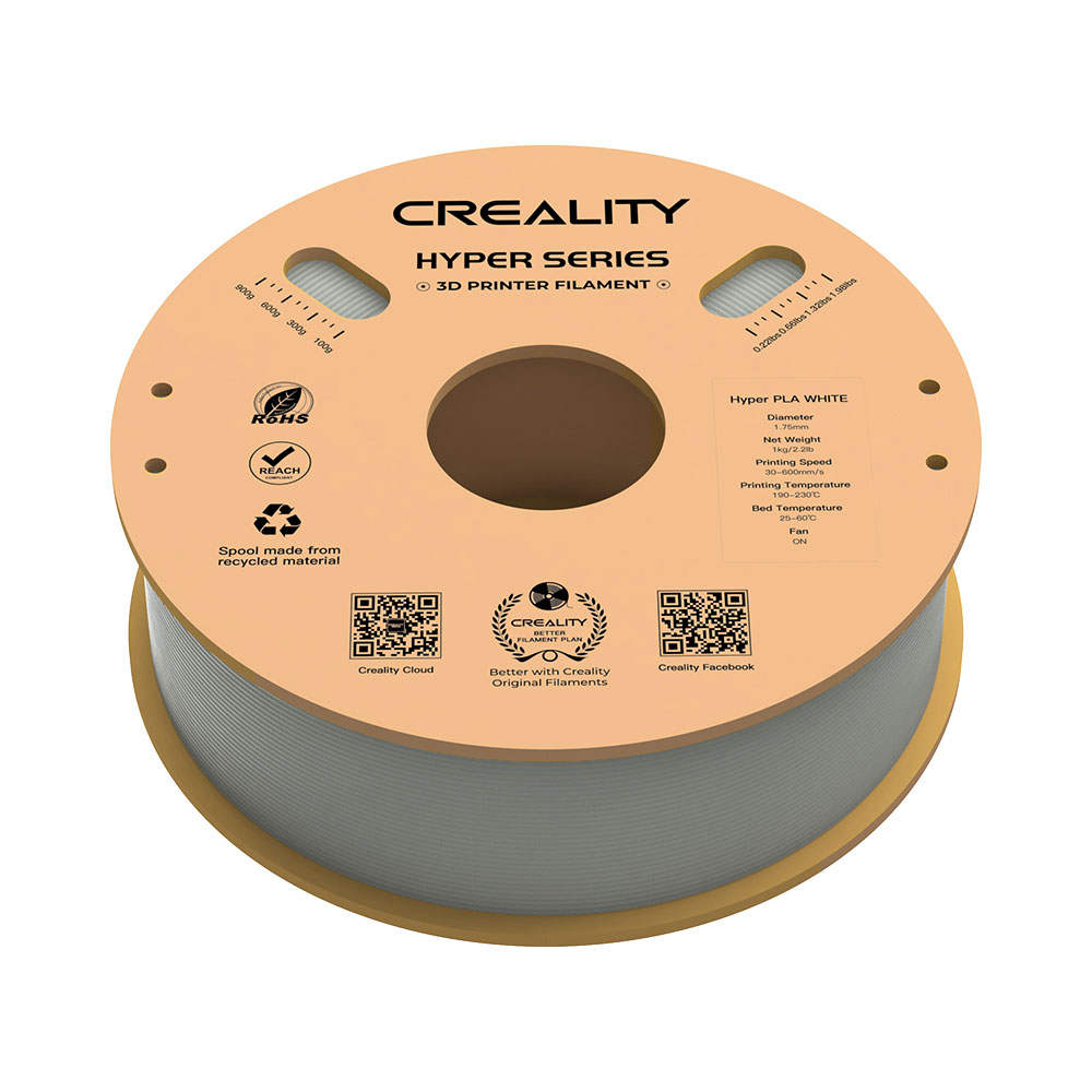تصویر فیلامنت Creality Hyper PLA - سفید Creality Hyper Series PLA 3D Printer Filament